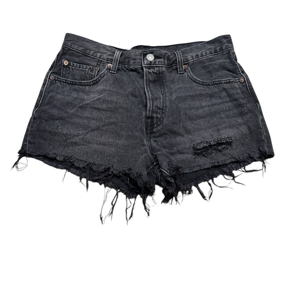 Levi's Pants - Levi's‎ 501 Short Trashed Black denim shorts size 28